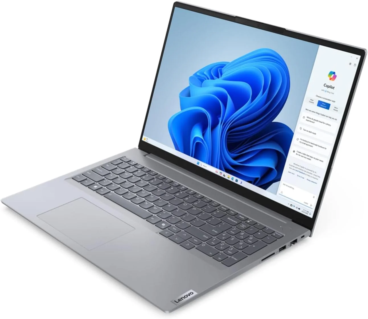 لپ تاپ لنوو ThinkBook 16 G7 IML | صفحه نمایش 16 اینچی FHD بدون لمس | پردازنده Core Ultra 7-155U - هارد درایو 2 ترابایتی SSD - رم 32 گیگابایتی | 12 هسته 1.40 @ 4.8 گیگاهرتز ویندوز 11 پرو نقره ای (ارتقا یافته)