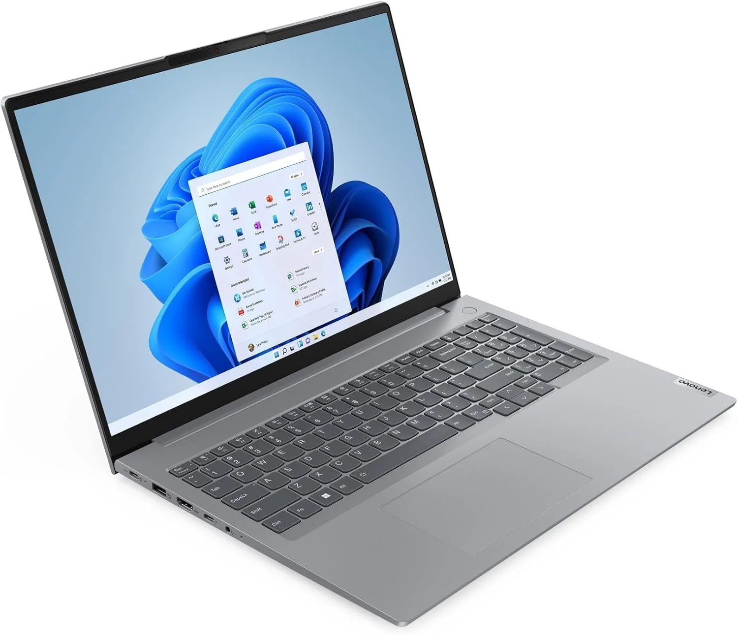 لپ تاپ لنوو ThinkBook 16 G6 IRL، صفحه نمایش 16 اینچی WUXGA IPS، پردازنده Intel Core i5-13420H، رم 16 گیگابایتی DDR5، حافظه SSD 512 گیگابایتی، گرافیک Intel UHD، کیبورد با نور پس زمینه انگلیسی، خاکستری قطبی