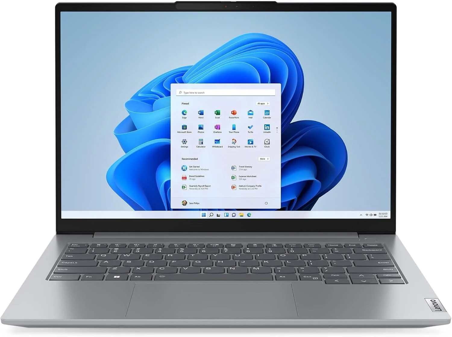 لپ تاپ لنوو ThinkBook 14 G6 IRL، صفحه نمایش 14 اینچی WUXGA IPS، پردازنده Intel Core i7-13700H، رم 8 گیگابایتی DDR5، حافظه SSD 512 گیگابایتی، گرافیک Intel Iris Xe، کیبورد با نور پس زمینه انگلیسی، خاکستری قطبی