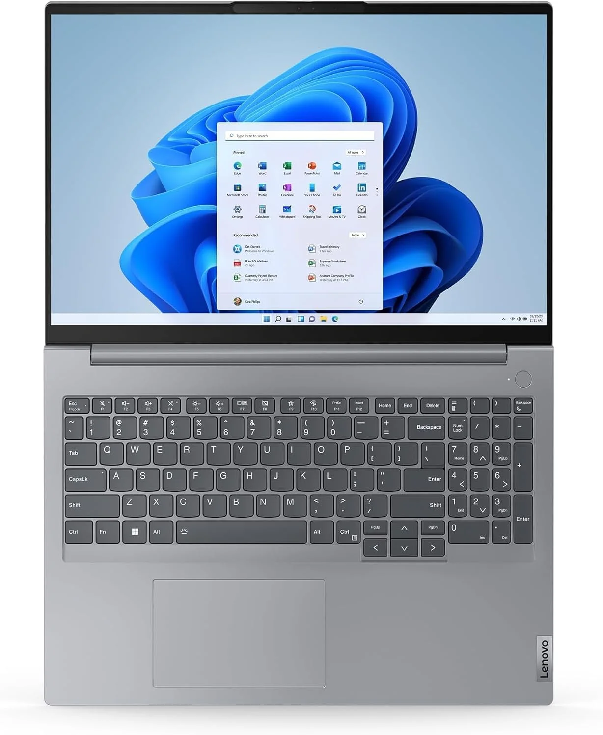 لپ تاپ لنوو ThinkBook 16 G6 IRL، صفحه نمایش 16 اینچی WUXGA IPS، پردازنده Intel Core i7-13700H، رم 8 گیگابایتی DDR5، حافظه SSD 512 گیگابایتی، گرافیک Intel Iris Xe، کیبورد با نور پس زمینه انگلیسی، ویندوز 11 پرو (ارتقا یافته) خاکستری قطبی