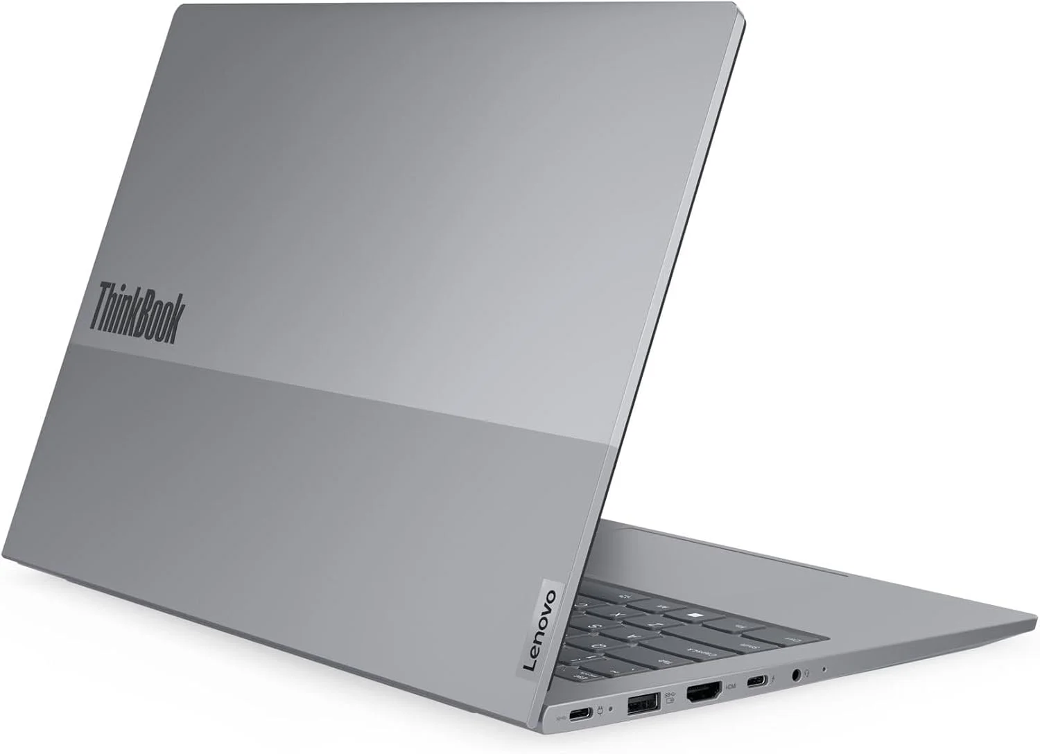 لپ تاپ لنوو ThinkBook 14 G6 IRL، صفحه نمایش 14 اینچی WUXGA IPS، پردازنده Intel Core i7-13700H، رم 8 گیگابایتی DDR5، حافظه SSD 512 گیگابایتی، گرافیک Intel Iris Xe، کیبورد با نور پس زمینه انگلیسی، خاکستری قطبی