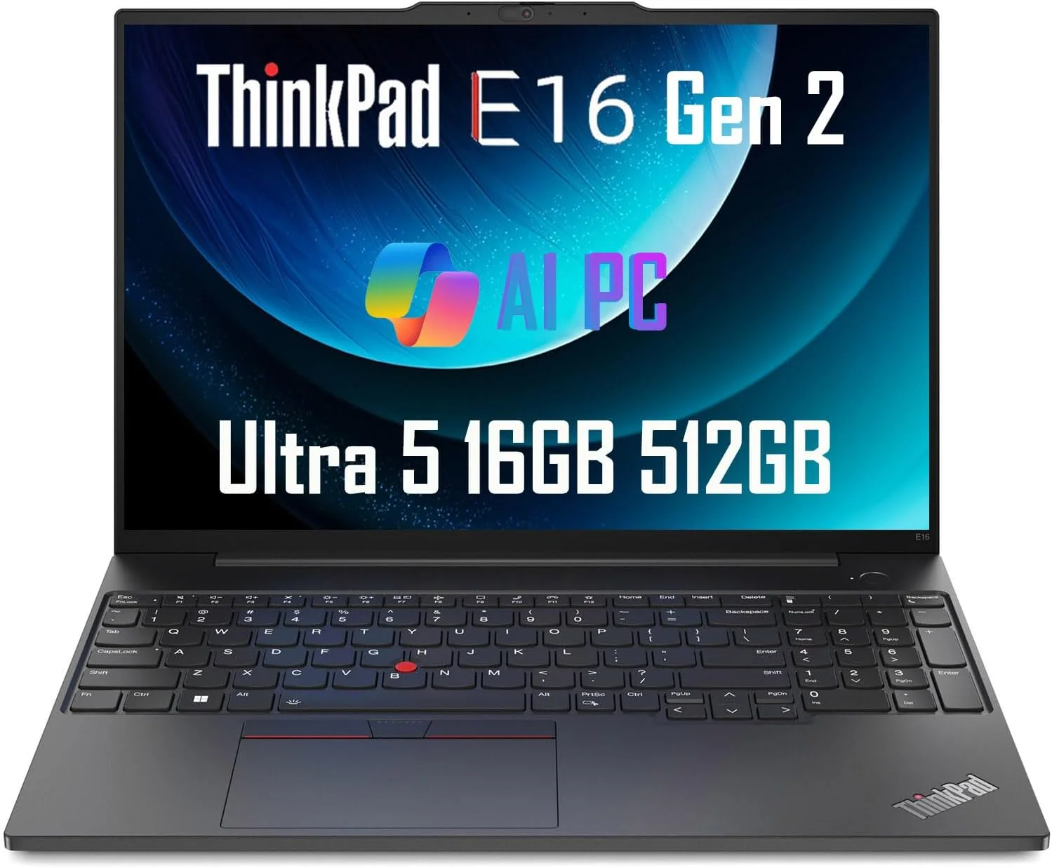 لپ تاپ تجاری لنوو ThinkPad E16 Gen 2 (صفحه نمایش 16 اینچی FHD+ ضد تابش نور، پردازنده Intel Core Ultra 5 125U (بهتر از i7-1355U)، رم 16 گیگابایتی DDR5، حافظه SSD 512 گیگابایتی) حسگر اثر انگشت، نور پس زمینه صفحه کلید، وب کم، اترنت، ویندوز 11 پرو، کامپیوتر هوش مصنوعی 2025، مشکی