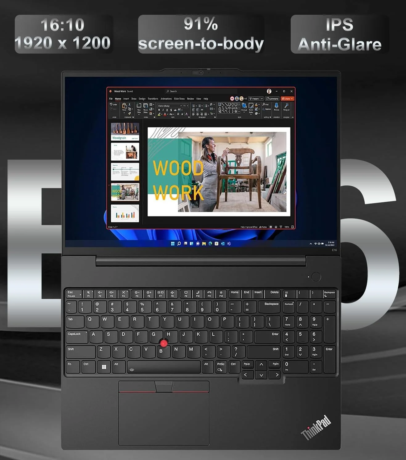 لپ تاپ تجاری لنوو ThinkPad E16 Gen 2 (صفحه نمایش 16 اینچی FHD+ ضد تابش نور، پردازنده Intel Core Ultra 5 125U (بهتر از i7-1355U)، رم 16 گیگابایتی DDR5، حافظه SSD 512 گیگابایتی) حسگر اثر انگشت، نور پس زمینه صفحه کلید، وب کم، اترنت، ویندوز 11 پرو، کامپیوتر هوش مصنوعی 2025، مشکی
