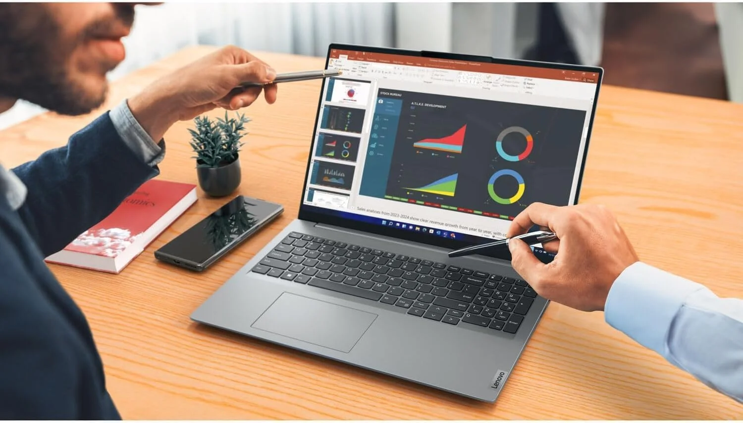 لپ تاپ تجاری لنوو ThinkBook 16 Gen 6 (صفحه نمایش لمسی 16 اینچی FHD+، پردازنده Intel 8-Core i5-13420H، رم 16 گیگابایتی DDR5، حافظه SSD 512 گیگابایتی) عمر باتری طولانی 10 ساعته، Thunderbolt 4، اترنت، Wi-Fi 6، وب کم، ویندوز 11 پرو، خاکستری