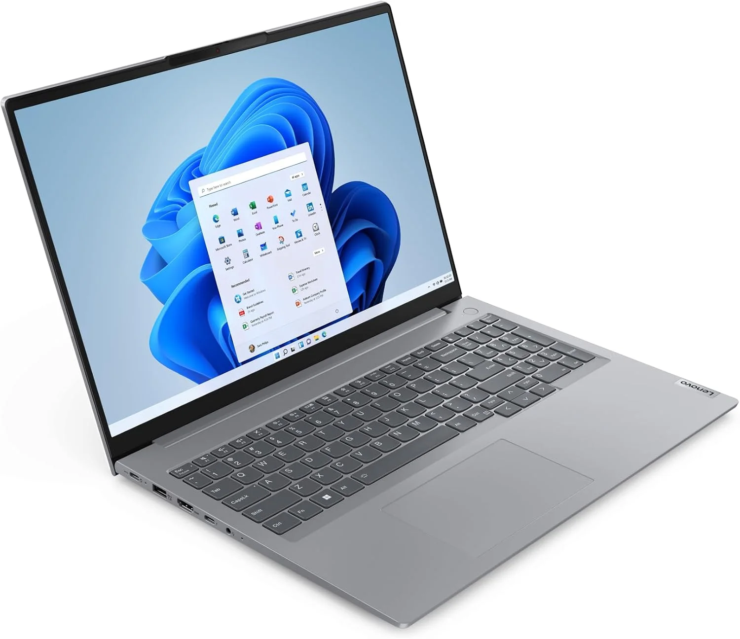 لپ تاپ تجاری لنوو ThinkBook 16 Gen 6 (صفحه نمایش لمسی 16 اینچی FHD+، پردازنده Intel 8-Core i5-13420H، رم 16 گیگابایتی DDR5، حافظه SSD 512 گیگابایتی) عمر باتری طولانی 10 ساعته، Thunderbolt 4، اترنت، Wi-Fi 6، وب کم، ویندوز 11 پرو، خاکستری