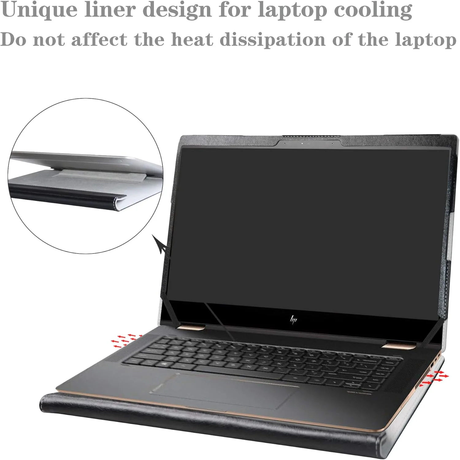 کاور محافظ لپ تاپ Alapmk برای لپ تاپ 15.6 اینچی HP Spectre x360 15-dfXXXX Series [هشدار: مناسب نیست]، مشکی