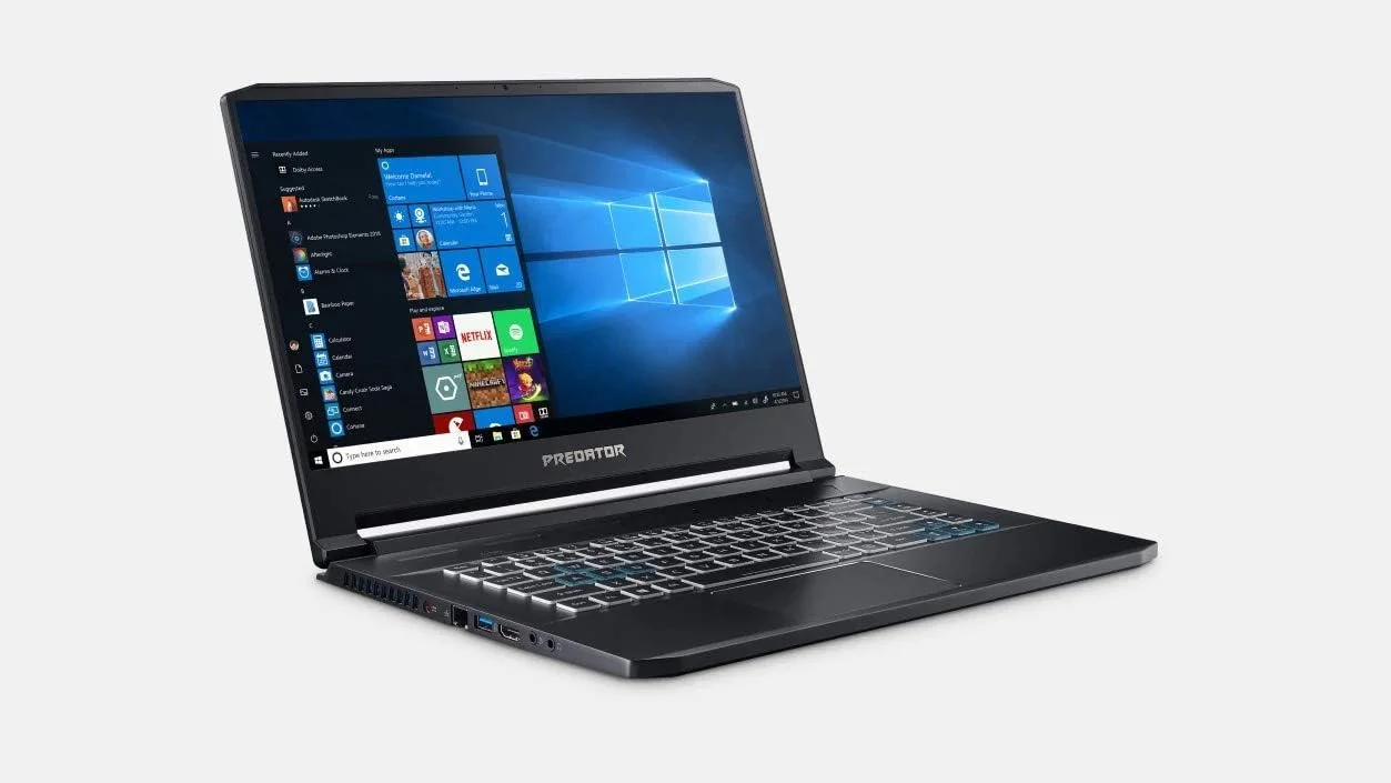 لپ تاپ گیمینگ Acer Predator Triton 500 با صفحه نمایش 15.6 اینچی FHD 144Hz، پردازنده Core i7-9750H، کیبورد با نور پس زمینه RGB، وب کم HD SHDR، Thunderbolt 3، HDMI، کارت گرافیک NVIDIA GeForce RTX 2060، ویندوز 10، مشکی (32 گیگابایت رم | 1 ترابایت PCIe SSD)