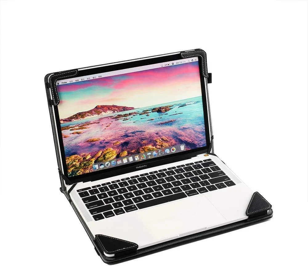کیف چرمی برفه مناسب برای لپ تاپ 15.6 اینچی Lenovo IdeaPad S540/S340/S145، کاور محافظ، کیف لپ تاپ، آستین کامپیوتر شخصی با قابلیت استند
