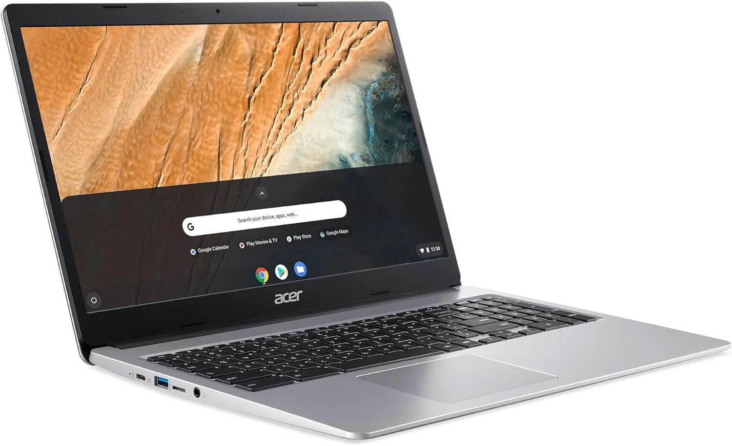 لپ تاپ لمسی Acer Chromebook 315 مدل 2020 با صفحه نمایش 15.6 اینچی Full HD 1080p IPS، پردازنده دو هسته ای Intel Celeron N4020، رم 4 گیگابایتی DDR4، حافظه 64 گیگابایتی eMMC، وب کم، وای فای، عمر باتری 12 ساعته، سیستم عامل Chrome، خاکستری پلاتینی لپ تاپ لمسی Acer Chromebook 315 مدل 2020 با صفحه نمایش 15.6 اینچی Full HD 1080p IPS، پردازنده دو هسته ای Intel Celeron N4020، رم 4 گیگابایتی DDR4، حافظه 64 گیگابایتی eMMC، وب کم، وای فای، عمر باتری 12 ساعته، سیستم عامل Chrome، خاکستری پلاتینی