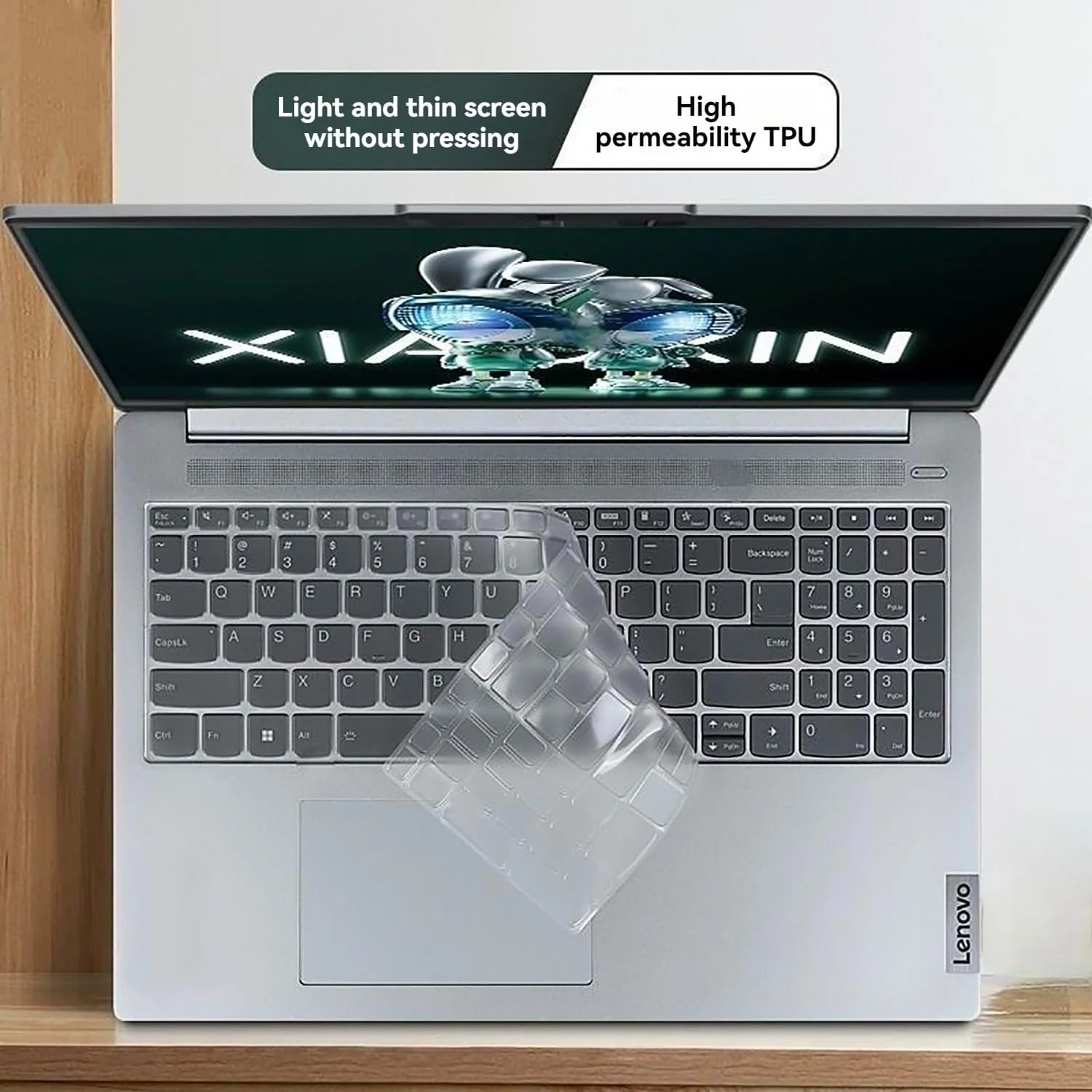 کاور کیبورد سازگار با لپ تاپ لنوو IdeaPad 1/Lenovo Newest V15 Gen 4 Business Laptop 15.6 اینچی/Lenovo IdeaPad Slim 3، جنس TPU، شفاف، بی صدا، ضد آب، مقاوم در برابر لکه کاور کیبورد سازگار با لپ تاپ لنوو IdeaPad 1/Lenovo Newest V15 Gen 4 Business Laptop 15.6 اینچی/Lenovo IdeaPad Slim 3، جنس TPU، شفاف، بی صدا، ضد آب، مقاوم در برابر لکه