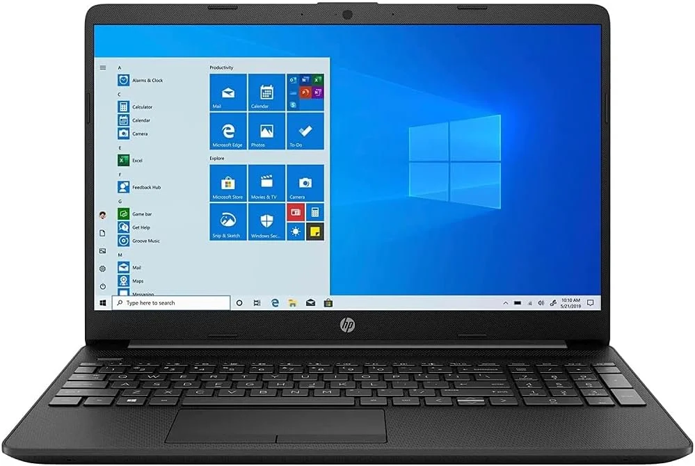 لپ تاپ نوت بوک HP 15 با صفحه نمایش 15.6 اینچی FHD، پردازنده Intel Celeron N4020 تا 2 گیگاهرتز، 8 گیگابایت رم، 256 گیگابایت SSD، گرافیک Intel UHD، بلوتوث، وب کم، ویندوز 10، مشکی (ارتقا یافته)