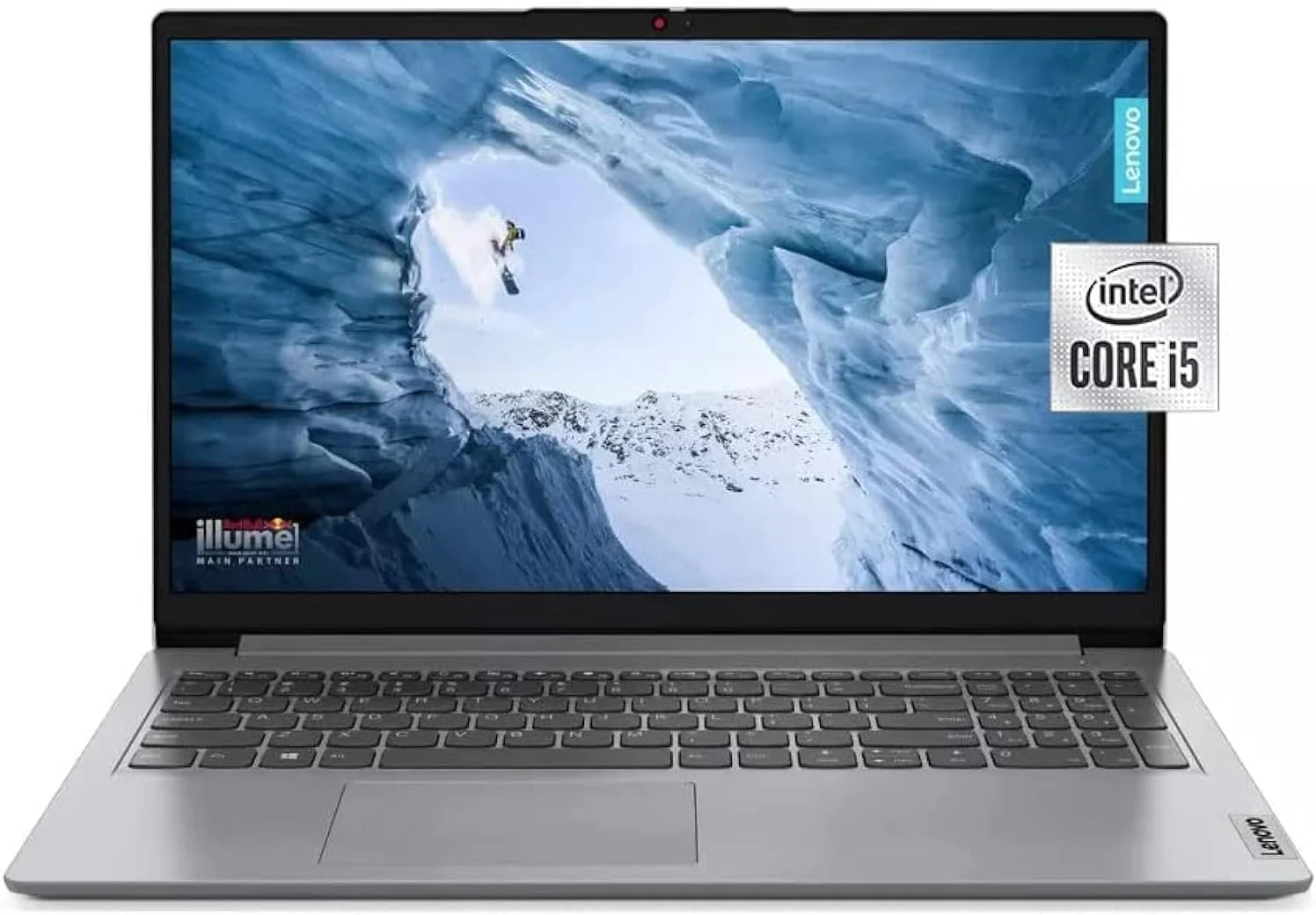 لپ تاپ Lenovo Ideapad 1i، صفحه نمایش 15.6 اینچی FHD، پردازنده 10 هسته ای Intel Core i5-1235U، رم 16 گیگابایتی، SSD 512 گیگابایتی، گرافیک Intel Iris Xe، Wi-Fi 6، ویندوز 11 Home، خاکستری ابری، باندل (ارتقا یافته)