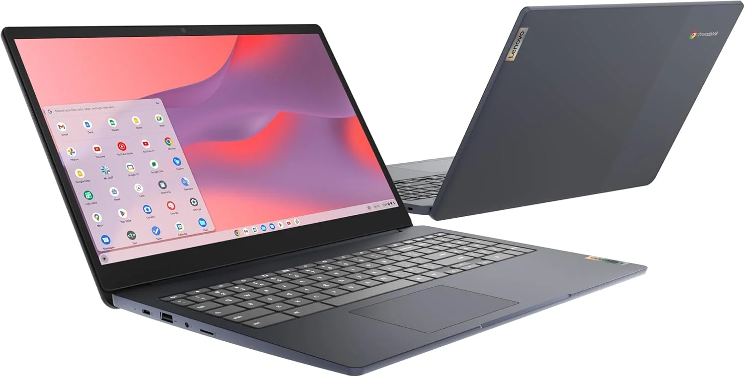 لپ تاپ لنوو 3i Chromebook - 2023 - نوت بوک روزمره - سیستم عامل Chrome - صفحه نمایش 15.6 اینچی Full HD - حافظه 8 گیگابایتی - حافظه ذخیره سازی 64 گیگابایتی - پردازنده Intel Celeron N4500 - آبی تیره