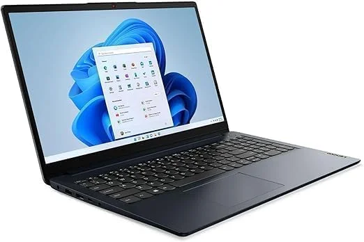 لپ تاپ لنوو IdeaPad 1 15IJL7 با صفحه نمایش 15.6 اینچی FHD IPS ضد تابش نور، پردازنده Celeron® N4500، رم 8 گیگابایتی، حافظه SSD 1 ترابایتی، گرافیک یکپارچه Intel UHD، صفحه کلید انگلیسی عربی، ویندوز 11 پرو، آبی تیره [82LX00CCAX]