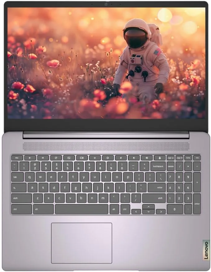لپ تاپ 15.6 اینچی FHD Chromebook لنوو، IdeaPad 3i، پردازنده Intel Celeron N4500، رم 4 گیگابایتی، حافظه 128 گیگابایتی (64 گیگابایت eMMC + 64 گیگابایت حافظه فلش 5ave)، وب کم، HDMI، بلوتوث، سیستم عامل Chrome، خاکستری قطبی