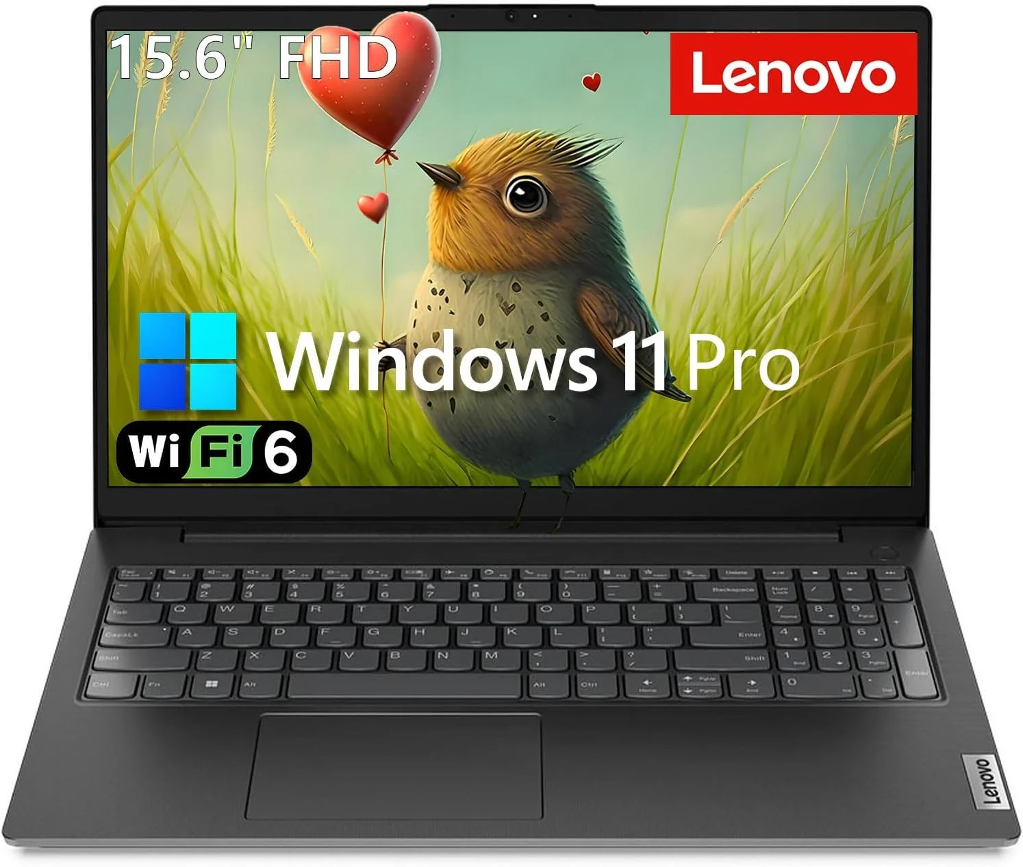 لپ تاپ لنوو IdeaPad 1 مناسب برای دانشجویان، کاربری خانگی و تجاری، 16 گیگابایت رم DDR4، 512 گیگابایت SSD PCIe، صفحه نمایش 15.6 اینچی FHD، پردازنده دو هسته ای اینتل، WiFi 6، بلوتوث، Type-C، HDMI، ویندوز 11 پرو، Wendbo