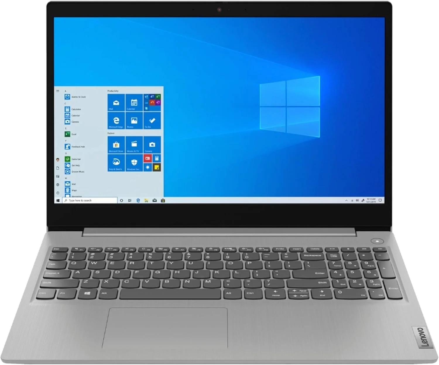 لپ تاپ لمسی 15.6 اینچی لنوو IdeaPad 3 15IIL با 12 گیگابایت رم، 256 گیگابایت حافظه داخلی، پردازنده Intel Core i5-1035G X4 1.0GHz و ویندوز 10 - خاکستری پلاتینی