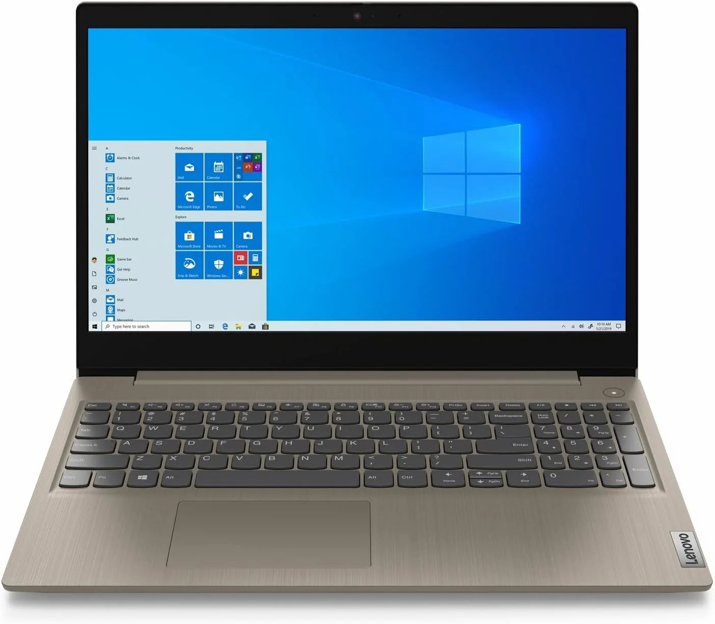 لپ تاپ 15.6 اینچی FHD لنوو IdeaPad 3i، پردازنده Core i3-1115G4 تا 4.10 گیگاهرتز، 12 گیگابایت رم DDR4، 512 گیگابایت SSD PCIe، HDMI، USB، صفحه کلید، کارت خوان SD، حسگر اثر انگشت، بادامی، ویندوز 11