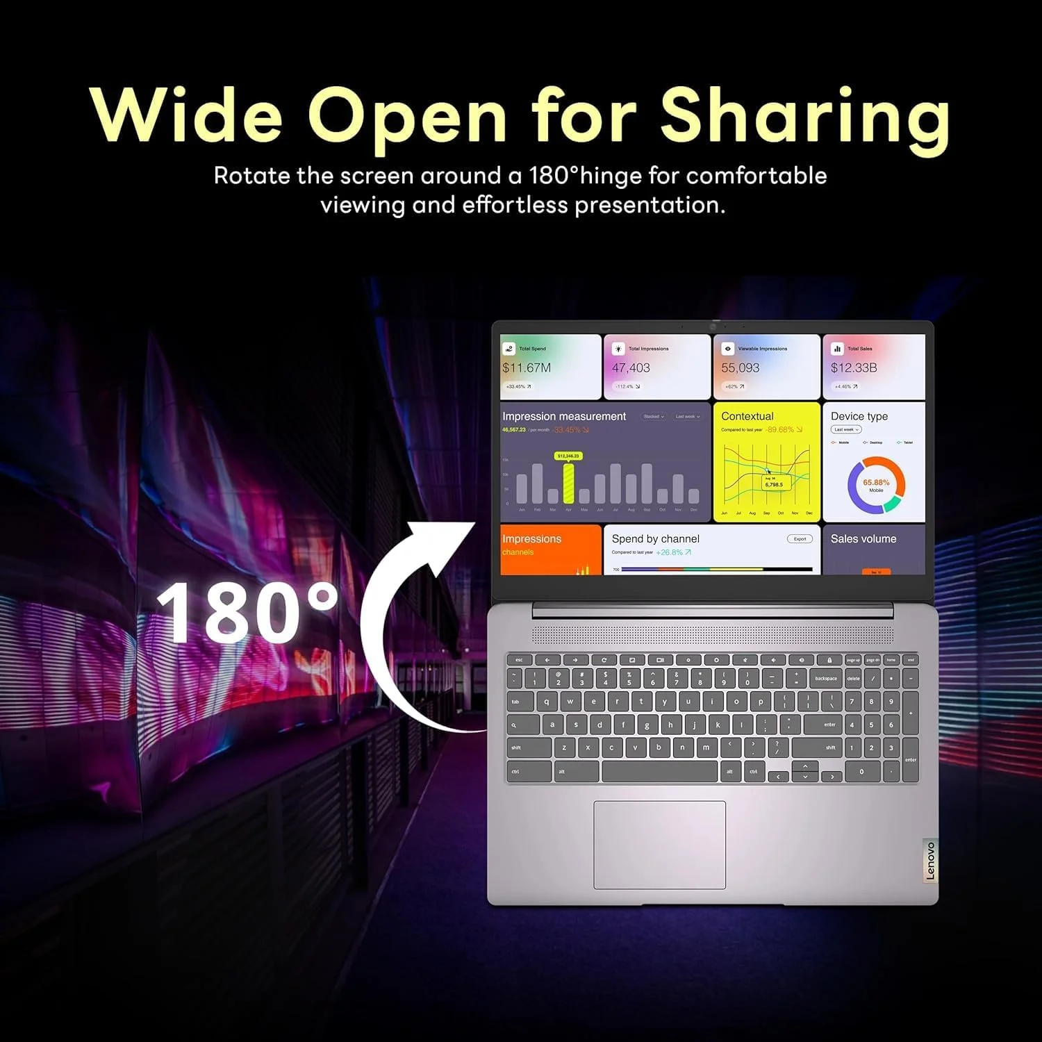 لپ تاپ لنوو IdeaPad 3i Chromebook با صفحه نمایش بزرگ 15.6 اینچی FHD - رم 4 گیگابایتی - حافظه 192 گیگابایتی - Google Chromebook مناسب دانش آموزان - HDMI - 2024 - Wi-Fi 6 - عمر باتری طولانی لپ تاپ لنوو IdeaPad 3i Chromebook با صفحه نمایش بزرگ 15.6 اینچی FHD - رم 4 گیگابایتی - حافظه 192 گیگابایتی - Google Chromebook مناسب دانش آموزان - HDMI - 2024 - Wi-Fi 6 - عمر باتری طولانی
