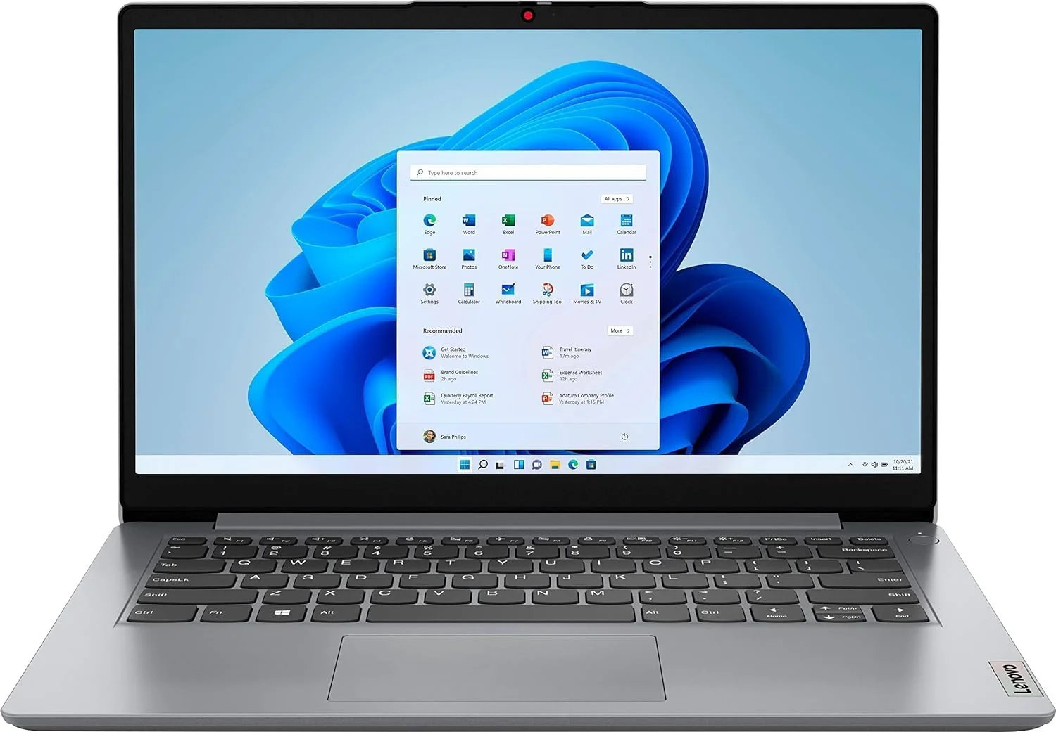 لپ تاپ 14 اینچی HD لنوو IdeaPad 1، پردازنده Intel Celeron N4020، رم 4 گیگابایتی، حافظه 128 گیگابایتی (64 گیگابایت eMMC + 64 گیگابایت MicroSD)، ویندوز 11 هوم، خاکستری ابری، کارت MicroSD آلپاکاتک 64 گیگابایتی