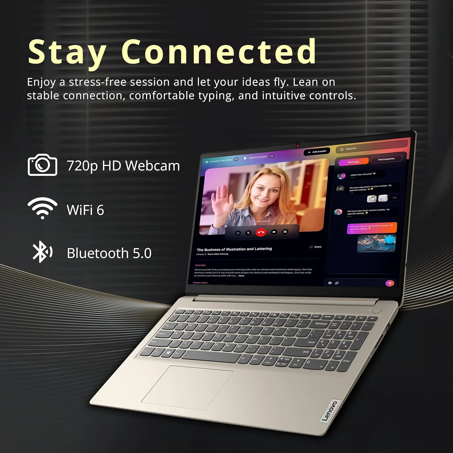 لپ تاپ 15.6 اینچی HD لنوو IdeaPad 1، پردازنده Intel Celeron N4500، رم 8 گیگابایتی، 128 گیگابایت SSD + 128 گیگابایت eMMC، گرافیک Intel UHD، Copilot، صفحه کلید اعداد، وب کم، 1 سال آفیس 365، ویندوز 11، ماسه ای، مجموعه داک استیشن 160 گیگابایتی لپ تاپ 15.6 اینچی HD لنوو IdeaPad 1، پردازنده Intel Celeron N4500، رم 8 گیگابایتی، 128 گیگابایت SSD + 128 گیگابایت eMMC، گرافیک Intel UHD، Copilot، صفحه کلید اعداد، وب کم، 1 سال آفیس 365، ویندوز 11، ماسه ای، مجموعه داک استیشن 160 گیگابایتی