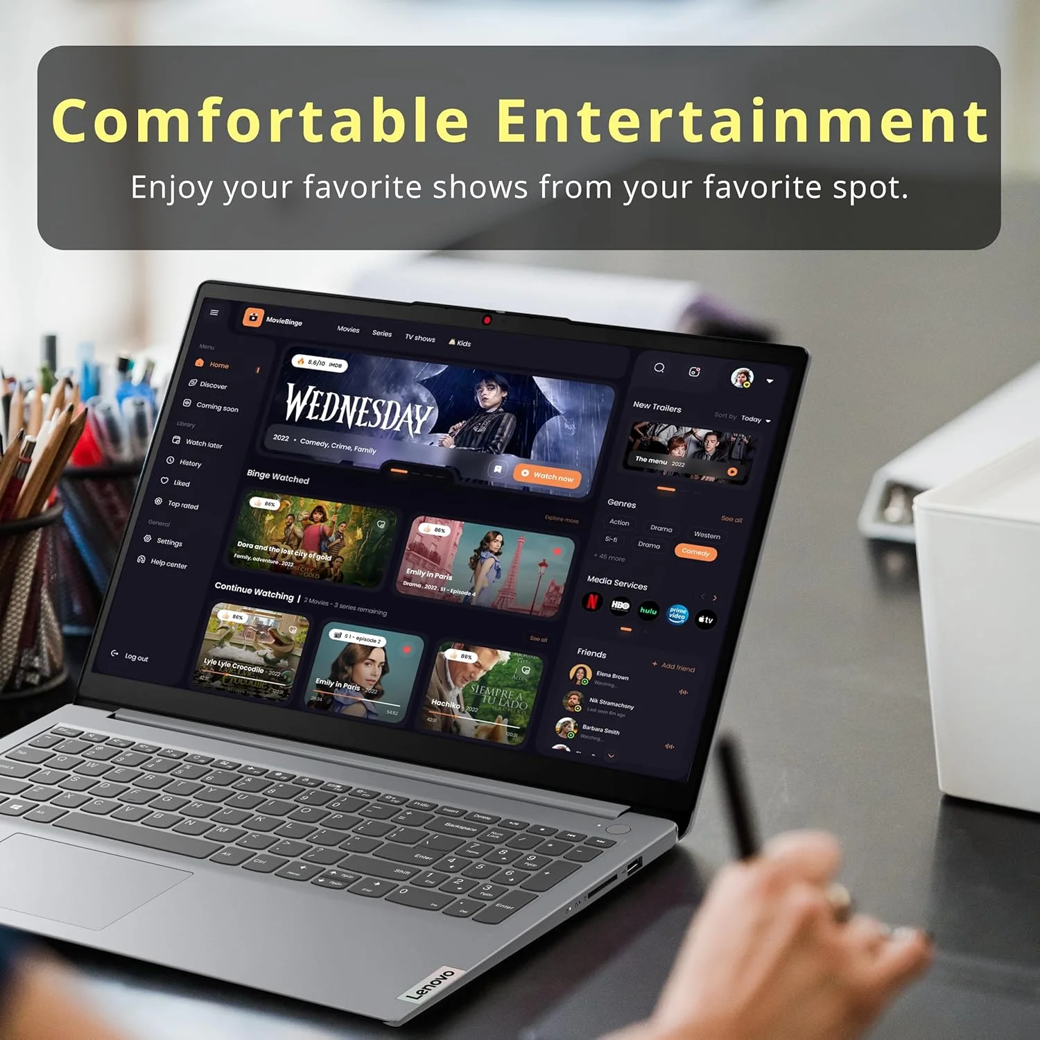 لپ تاپ 15.6 اینچی HD ضد تابش نور لنوو Ideapad 1، پردازنده Intel Celeron N4500، رم 12 گیگابایتی، حافظه 416 گیگابایتی (256 گیگابایت SSD + مجموعه داک استیشن 160 گیگابایتی)، گرافیک Intel UHD، صفحه کلید اعداد، وب کم، ویندوز 11s، خاکستری لپ تاپ 15.6 اینچی HD ضد تابش نور لنوو Ideapad 1، پردازنده Intel Celeron N4500، رم 12 گیگابایتی، حافظه 416 گیگابایتی (256 گیگابایت SSD + مجموعه داک استیشن 160 گیگابایتی)، گرافیک Intel UHD، صفحه کلید اعداد، وب کم، ویندوز 11s، خاکستری