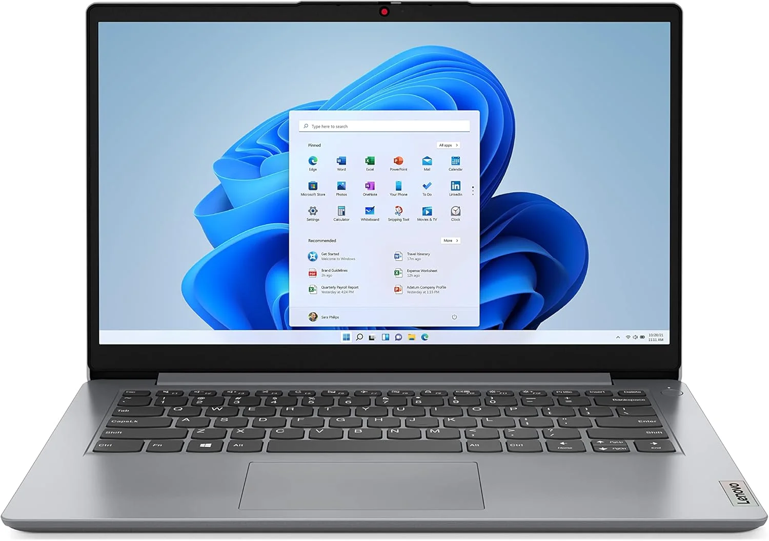 لپ تاپ لنوو - 2022 - IdeaPad 1i - لپ تاپ برای مرور اینترنت - پردازنده Intel Core i3 - صفحه نمایش 14.0 اینچی HD - حافظه 4 گیگابایتی - حافظه ذخیره سازی 128 گیگابایتی - ویندوز 11 در حالت S