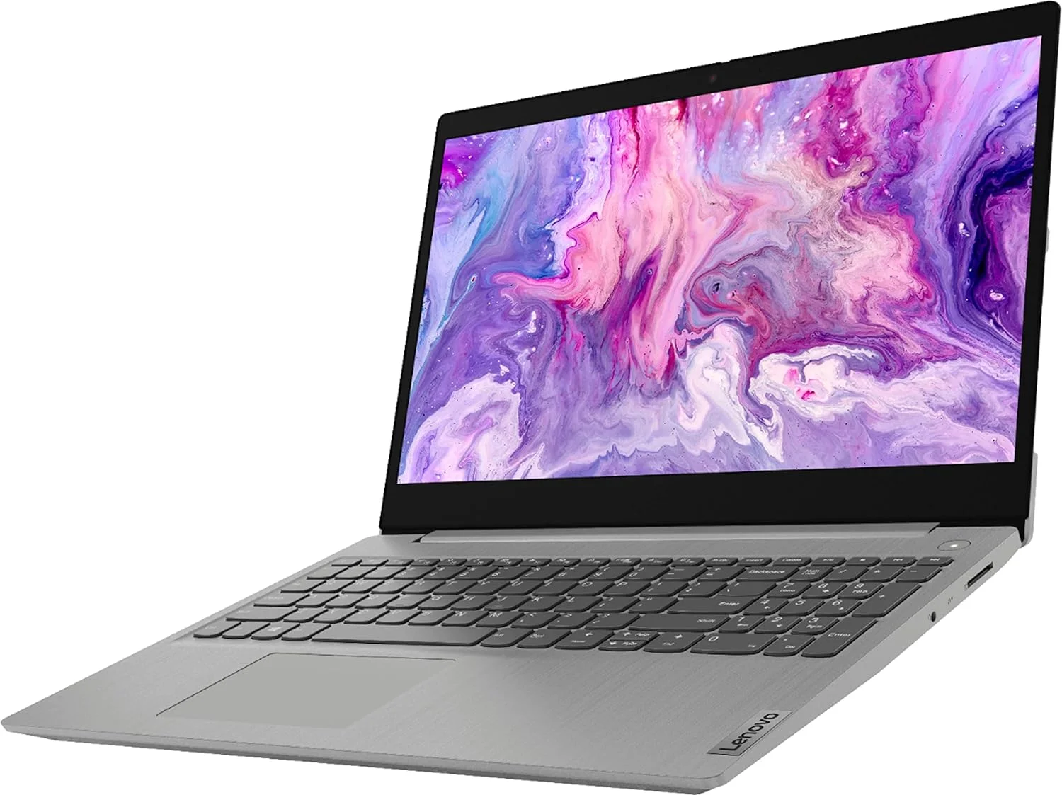 لپ تاپ جدید لنوو Ideapad 3 15، صفحه نمایش 15.6 اینچی FHD، پردازنده AMD Ryzen 3 3250U، رم 16 گیگابایتی DDR4، حافظه SSD 512 گیگابایتی، وب کم، HDMI، WiFi 5، وزن سبک، خاکستری پلاتینی، ویندوز 10