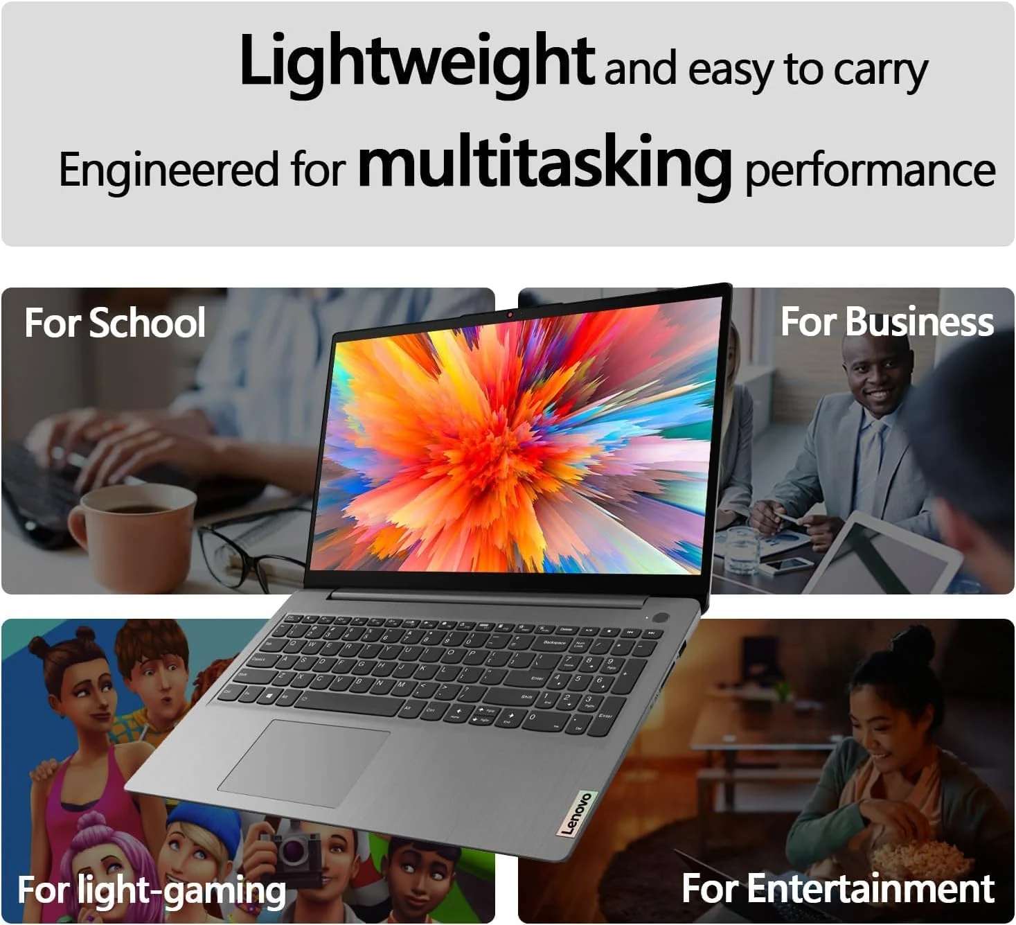 لپ تاپ دانشجویی Lenovo IdeaPad 1، صفحه نمایش 15.6 اینچی FHD، پردازنده دو هسته ای اینتل، 12 گیگابایت رم، 512 گیگابایت SSD + 128 گیگابایت eMMC، یک سال آفیس 365، Wi-Fi 6، وب کم، بلوتوث، کارت خوان SD، ویندوز 11 هوم، خاکستری لپ تاپ دانشجویی Lenovo IdeaPad 1، صفحه نمایش 15.6 اینچی FHD، پردازنده دو هسته ای اینتل، 12 گیگابایت رم، 512 گیگابایت SSD + 128 گیگابایت eMMC، یک سال آفیس 365، Wi-Fi 6، وب کم، بلوتوث، کارت خوان SD، ویندوز 11 هوم، خاکستری