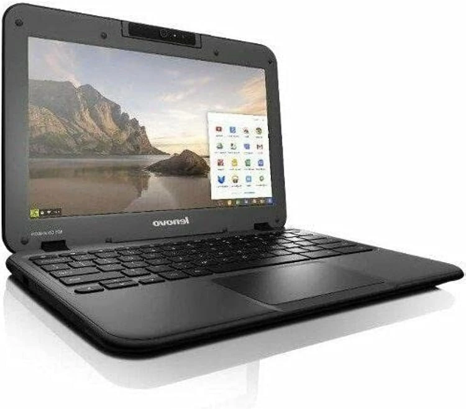 لپ تاپ Chromebook N21 لنوو (بازسازی شده)، پردازنده Intel Celeron N Series، رم 2 گیگابایتی DDR3، هارد دیسک 16 گیگابایتی SATA، صفحه نمایش 11.6 اینچی، سیستم عامل CHROME