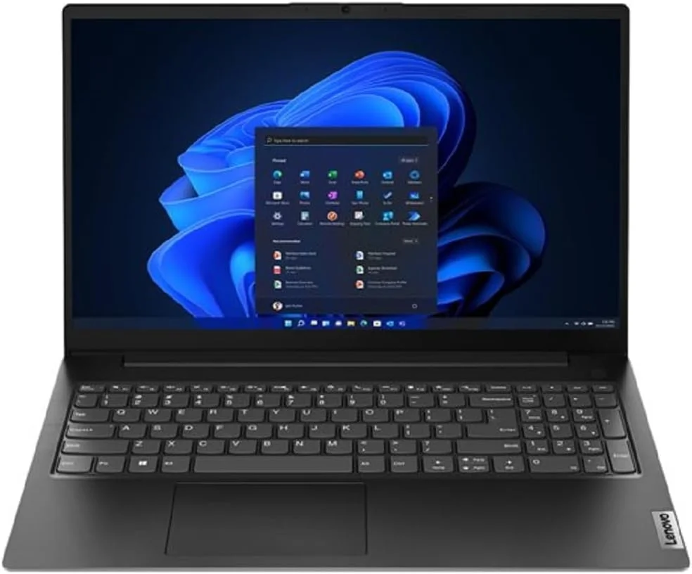لپ تاپ لنوو V V15 با صفحه نمایش 39.6 سانتی متری (15.6 اینچ) Full HD، پردازنده AMD Ryzen 5 7520U، حافظه رم 8 گیگابایت LPDDR5-SDRAM، حافظه SSD 256 گیگابایت و Wi-Fi 5