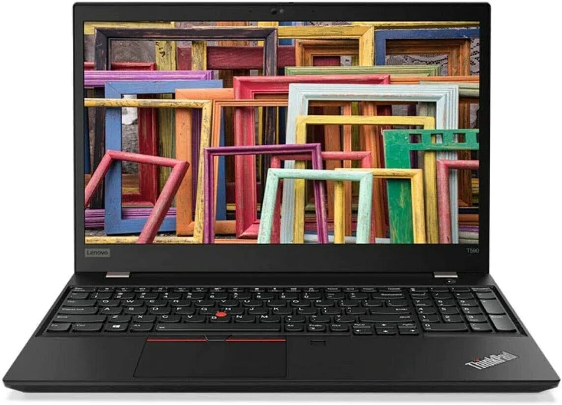 لپ تاپ لنوو ThinkPad T590 (بازسازی شده)، صفحه نمایش 15.6 اینچی FHD (1920 x 1080) غیر لمسی، پردازنده نسل هشتم Intel Core i7-8565U، رم 16 گیگابایتی، SSD 512 گیگابایتی، ویندوز 10 پرو