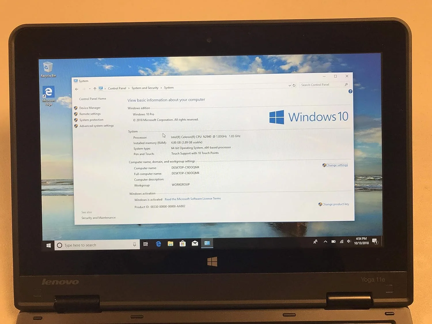 لپ تاپ تجاری لنوو ThinkPad 11E (بازسازی شده) | پردازنده اینتل سلرون | 4 گیگابایت رم | 128 گیگابایت SSD | صفحه نمایش 11.6 اینچی | ویندوز 10 حرفه ای