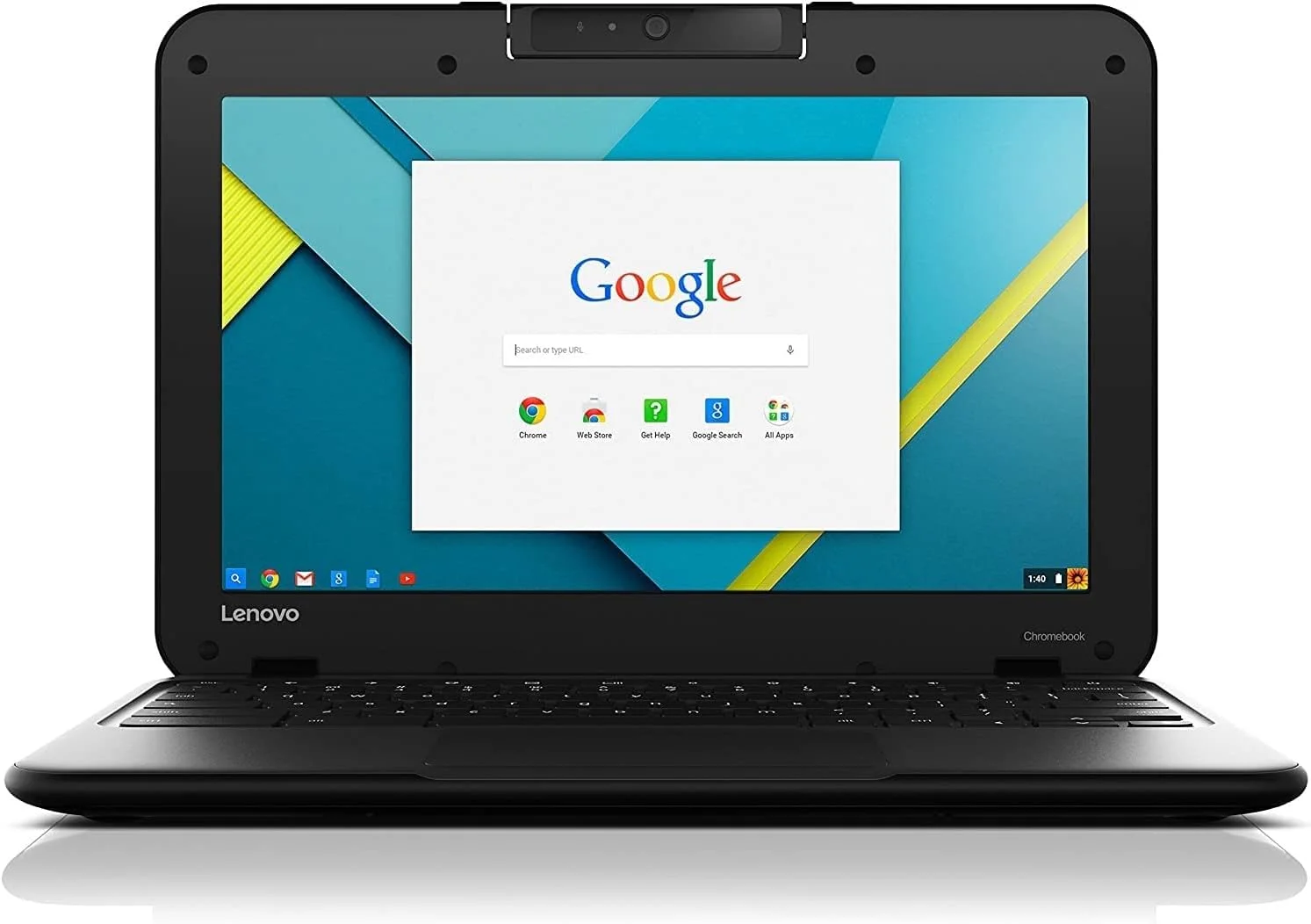 لپ تاپ Chromebook N21 لنوو (بازسازی شده)، پردازنده Intel Celeron N Series، رم 2 گیگابایتی DDR3، هارد دیسک 16 گیگابایتی SATA، صفحه نمایش 11.6 اینچی، سیستم عامل CHROME