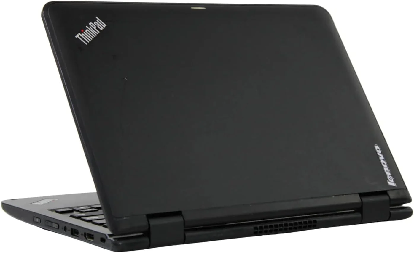 لپ تاپ لنوو Thinkpad Yoga 11e با صفحه نمایش لمسی 11.6 اینچی، الترا بوک تبدیل شونده، پردازنده چهارهسته ای اینتل، 128 گیگابایت حافظه SSD، رم 4 گیگابایتی DDR3، وب کم HD، LED، HDMI، بلوتوث، ویندوز 10 (بازسازی شده)