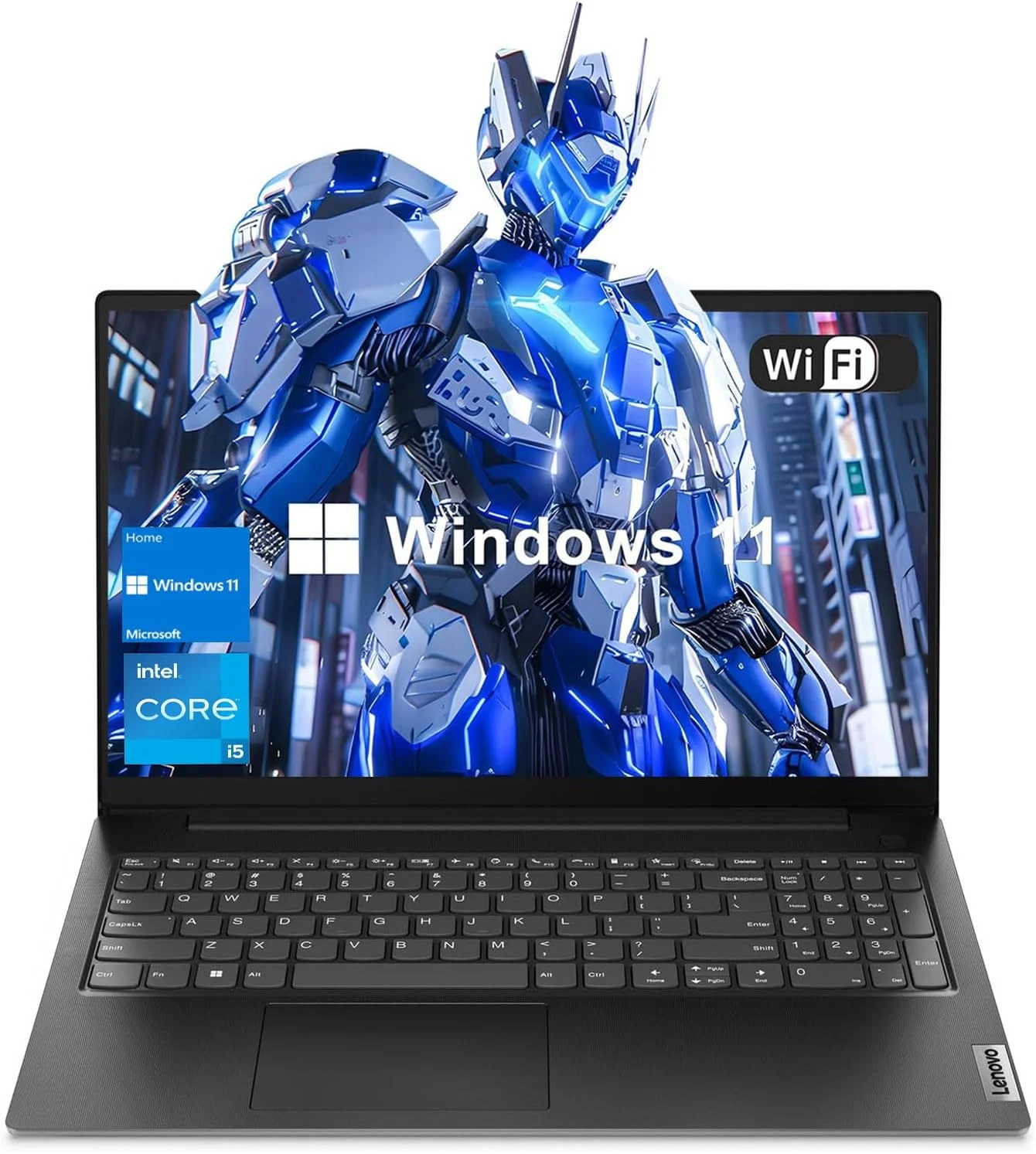 لپ تاپ جدید لنوو V15 Gen 4، صفحه نمایش 15.6 اینچی FHD، پردازنده Intel Core i5-13420H (بهتر از i7-1355U)، رم 40 گیگابایتی، SSD 1 ترابایتی، HDMI، RJ45، صفحه کلید عددی، وب کم، Wi-Fi، ویندوز 11 هوم، مشکی