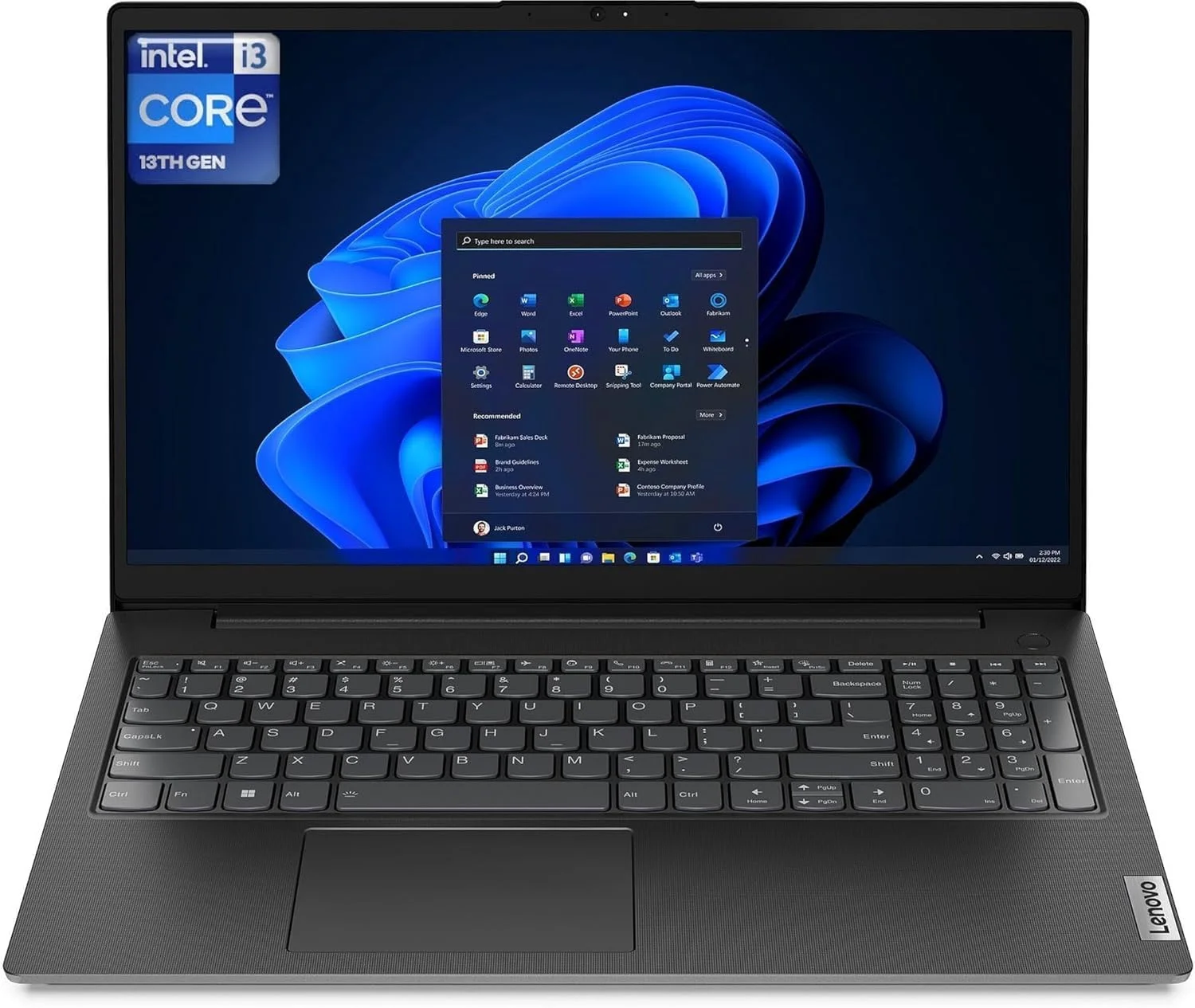 لپ تاپ Lenovo V15 G4 IRU، مدل 83A100KEIX، صفحه نمایش 15.6 اینچ Full HD، پردازنده Intel i3-1315U، رم 8 گیگابایت DDR4، حافظه SSD 512 گیگابایت NVMe، ویندوز 11 پرو