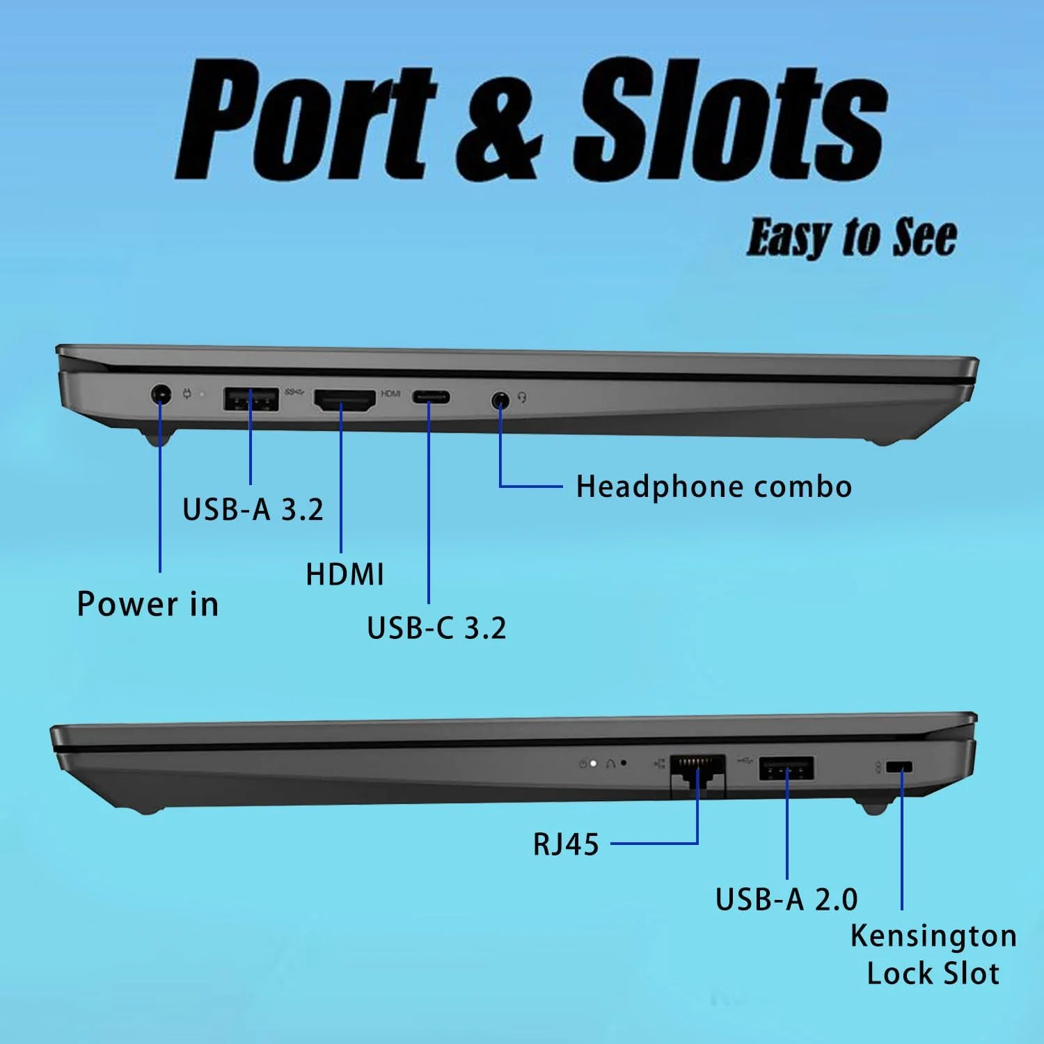 لپ تاپ جدید لنوو V15 Gen 4، صفحه نمایش 15.6 اینچی FHD، پردازنده Intel Core i5-13420H (بهتر از i7-1355U)، رم 40 گیگابایتی، SSD 1 ترابایتی، HDMI، RJ45، صفحه کلید عددی، وب کم، Wi-Fi، ویندوز 11 هوم، مشکی