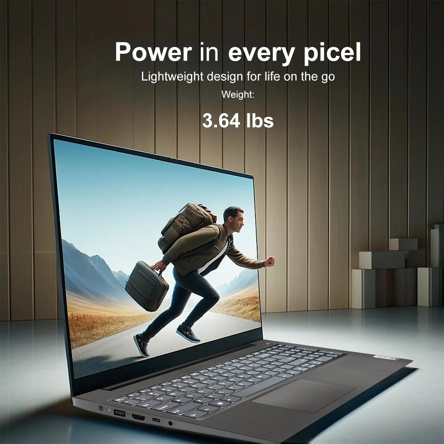 لپ تاپ لنوو V15 Gen 4، صفحه نمایش 15.6 اینچی FHD، پردازنده AMD Ryzen 3 7320U، عمر باتری طولانی، RJ-45، USB-C، HDMI، همراه با بسته نرم افزاری WOWPC، ویندوز 11 پرو (16 گیگابایت رم | 2 ترابایت PCIe SSD)