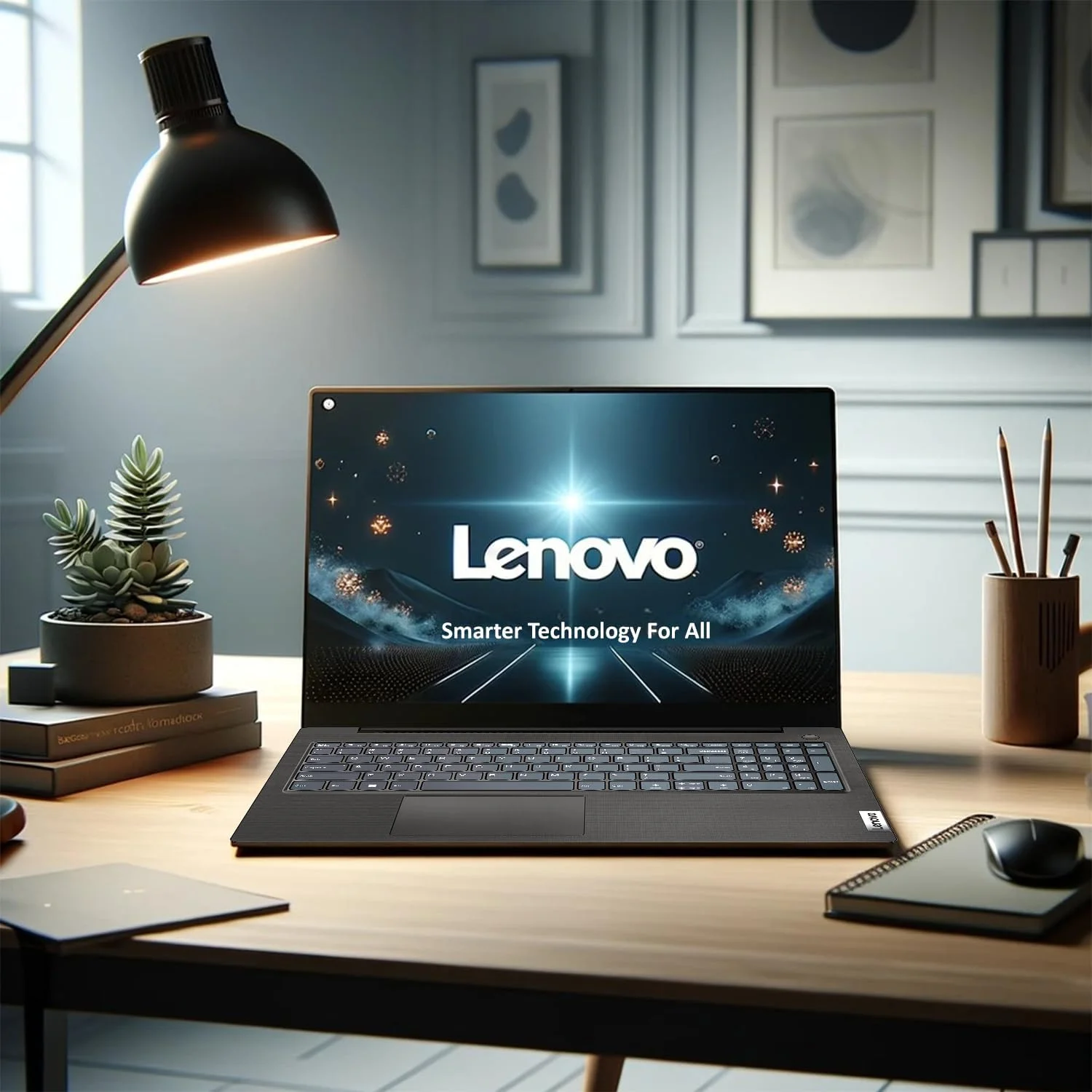لپ تاپ لنوو V15 Gen 4، صفحه نمایش 15.6 اینچی FHD، پردازنده AMD Ryzen 3 7320U، عمر باتری طولانی، RJ-45، USB-C، HDMI، همراه با بسته نرم افزاری WOWPC، ویندوز 11 پرو (16 گیگابایت رم | 2 ترابایت PCIe SSD)