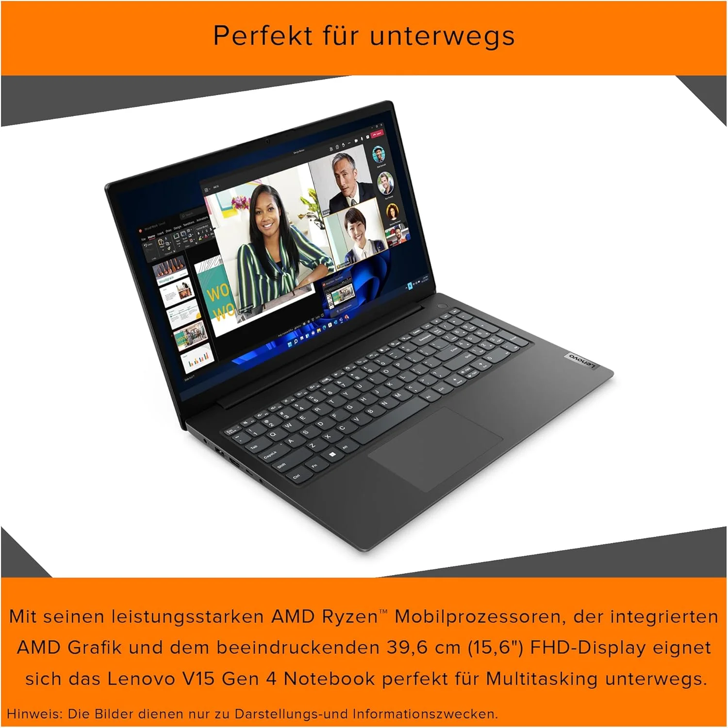 لپ تاپ Lenovo V15 G4، پردازنده AMD Ryzen 5 7520U، رم 16 گیگابایتی DDR4، حافظه SSD PCIe 2 ترابایتی، صفحه نمایش 15.6 اینچی FHD، کارت گرافیک AMD Radeon 610M، کیبورد QWERTZ، ویندوز 11 پرو، آفیس 2021، مشکی لپ تاپ Lenovo V15 G4، پردازنده AMD Ryzen 5 7520U، رم 16 گیگابایتی DDR4، حافظه SSD PCIe 2 ترابایتی، صفحه نمایش 15.6 اینچی FHD، کارت گرافیک AMD Radeon 610M، کیبورد QWERTZ، ویندوز 11 پرو، آفیس 2021، مشکی