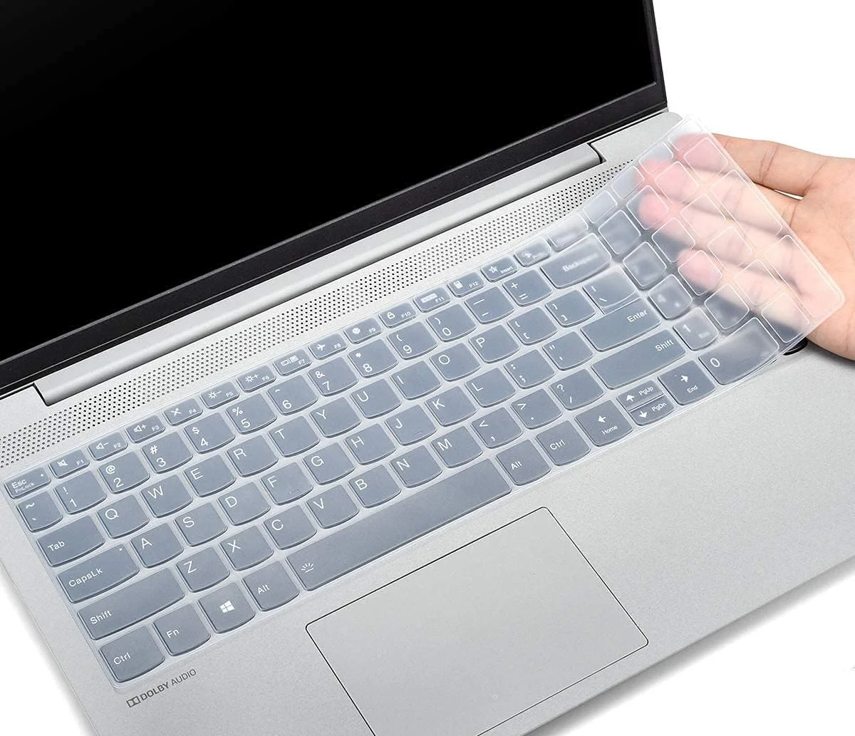 کاور سیلیکونی صفحه کلید RAYA برای لپ تاپ های 15.6 اینچی Lenovo ideapad Slim3 & Slim5 | کاور صفحه کلید لپ تاپ ThinkBook 15 و Lenovo V15 (سیلیکون شفاف)