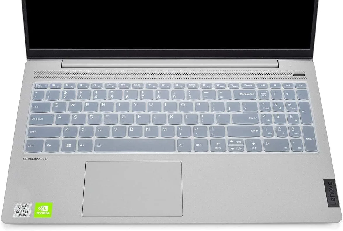 کاور سیلیکونی صفحه کلید RAYA برای لپ تاپ های 15.6 اینچی Lenovo ideapad Slim3 & Slim5 | کاور صفحه کلید لپ تاپ ThinkBook 15 و Lenovo V15 (سیلیکون شفاف)