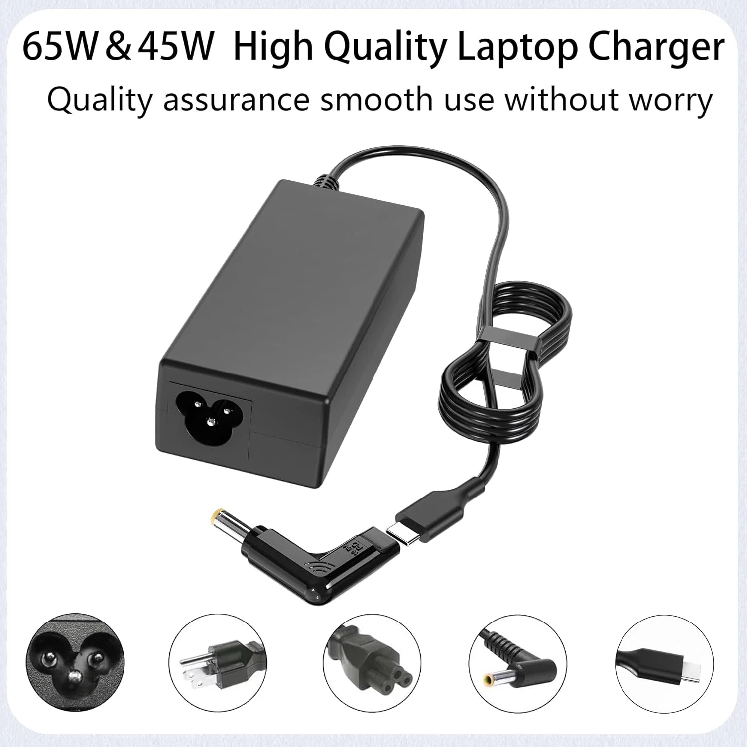 شارژر جایگزین VJYUIJAY برای لپتاپ لنوو - 2 سری 65 وات 45 وات USB C شارژر لپتاپ و آداپتور AC گرد 4.0 * 1.7 میلیمتری IdeaPad شارژر جایگزین VJYUIJAY برای لپتاپ لنوو - 2 سری 65 وات 45 وات USB C شارژر لپتاپ و آداپتور AC گرد 4.0 * 1.7 میلیمتری IdeaPad