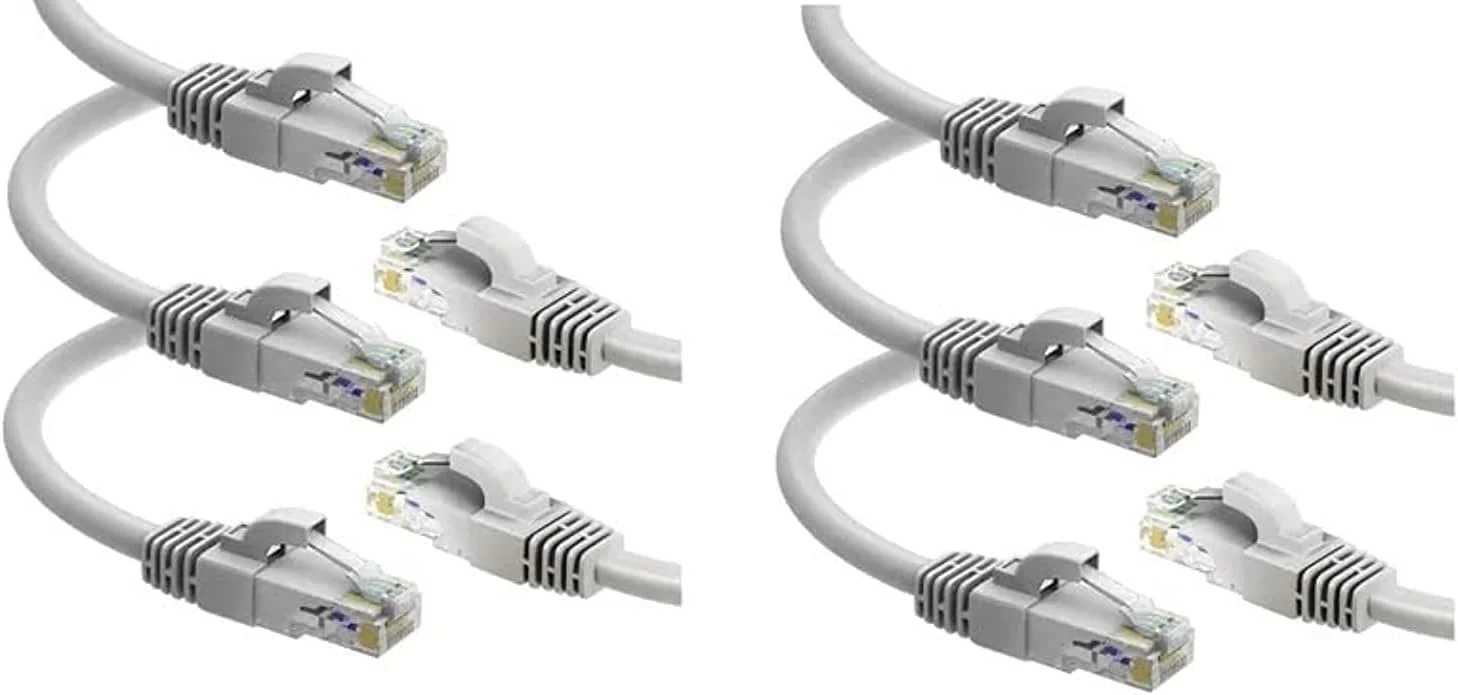 کابل شبکه کوتاه D-Link CAT6 RJ45 به طول 0.5 فوت (6 اینچ) - کابل پچ اترنت RJ45 درجه یک بدون گیر (بسته 10 عددی)