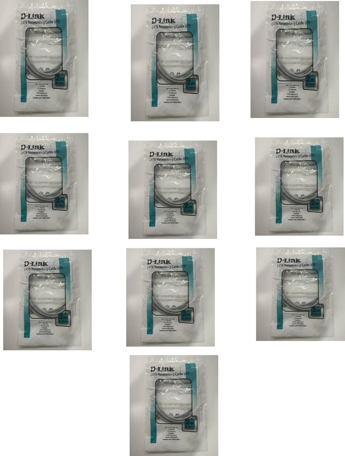 کابل پچ کورد دی-لینک Cat 6، 3 متری (بسته 10 عددی)