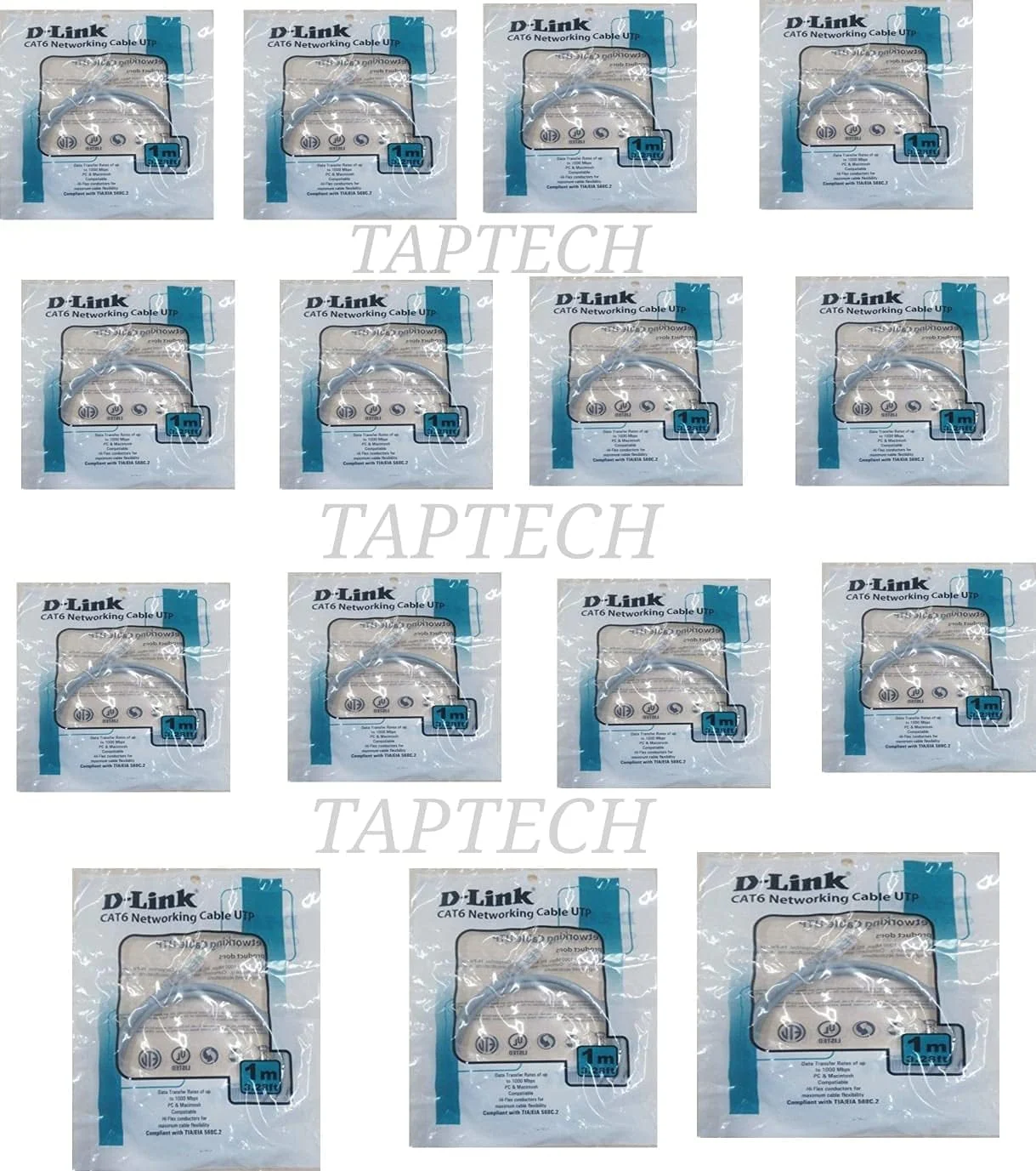 کابل پچ کورد دی-لینک Cat 6، طول 1 متر (بسته 15 عددی)
