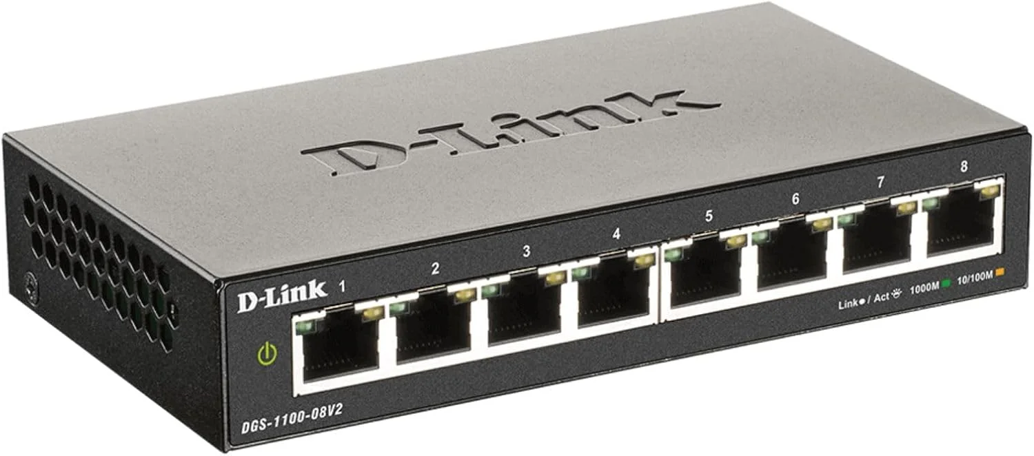 سوئیچ مدیریتی هوشمند گیگابیتی 8 پورت D-Link | 8 پورت GbE | L2 | VLAN | تشخیص کابل | مدیریت وب | رومیزی | بدون فن | سازگار با NDAA (DGS-1100-08V2/RE) (بازسازی شده) سوئیچ مدیریتی هوشمند گیگابیتی 8 پورت D-Link | 8 پورت GbE | L2 | VLAN | تشخیص کابل | مدیریت وب | رومیزی | بدون فن | سازگار با NDAA (DGS-1100-08V2/RE) (بازسازی شده)