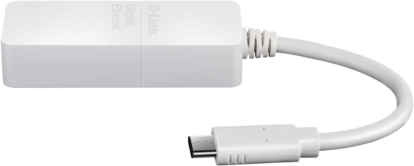 کارت شبکه دی-لینک DUB-E130 USB Type C 3.0 گیگابیتی اترنت RJ45 10/100/1000 مگابیت بر ثانیه برای ویندوز و MacOS - سفید