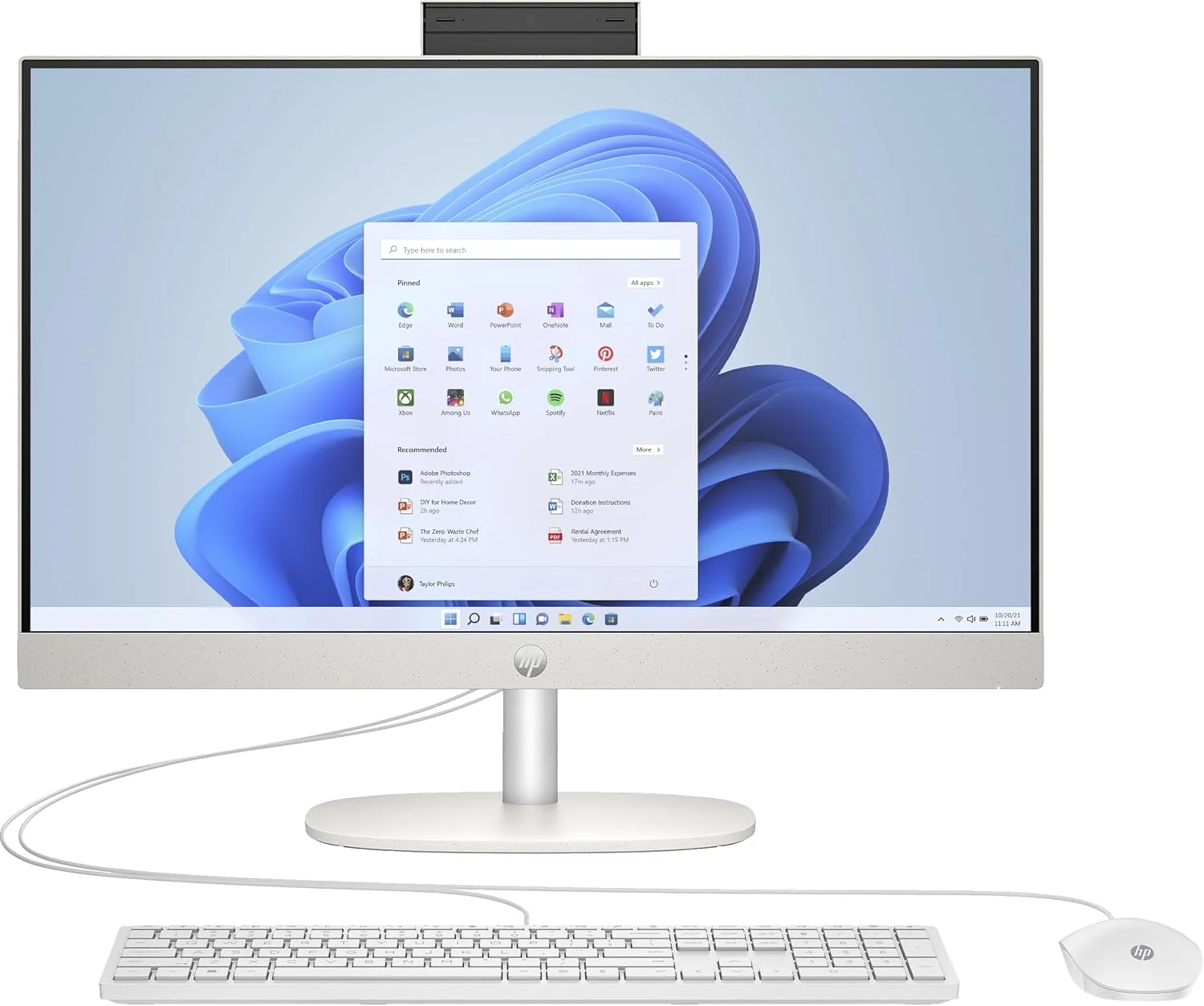 کامپیوتر رومیزی همه کاره HP با صفحه نمایش 23.8 اینچی FHD IPS - پردازنده نسل سیزدهم Intel Core i5-1335U - گرافیک Intel Iris Xe - رم 8 گیگابایتی DDR4 - حافظه SSD NVMe 512 گیگابایتی - کیبورد و ماوس سفید - ویندوز 11 - سفید صدفی